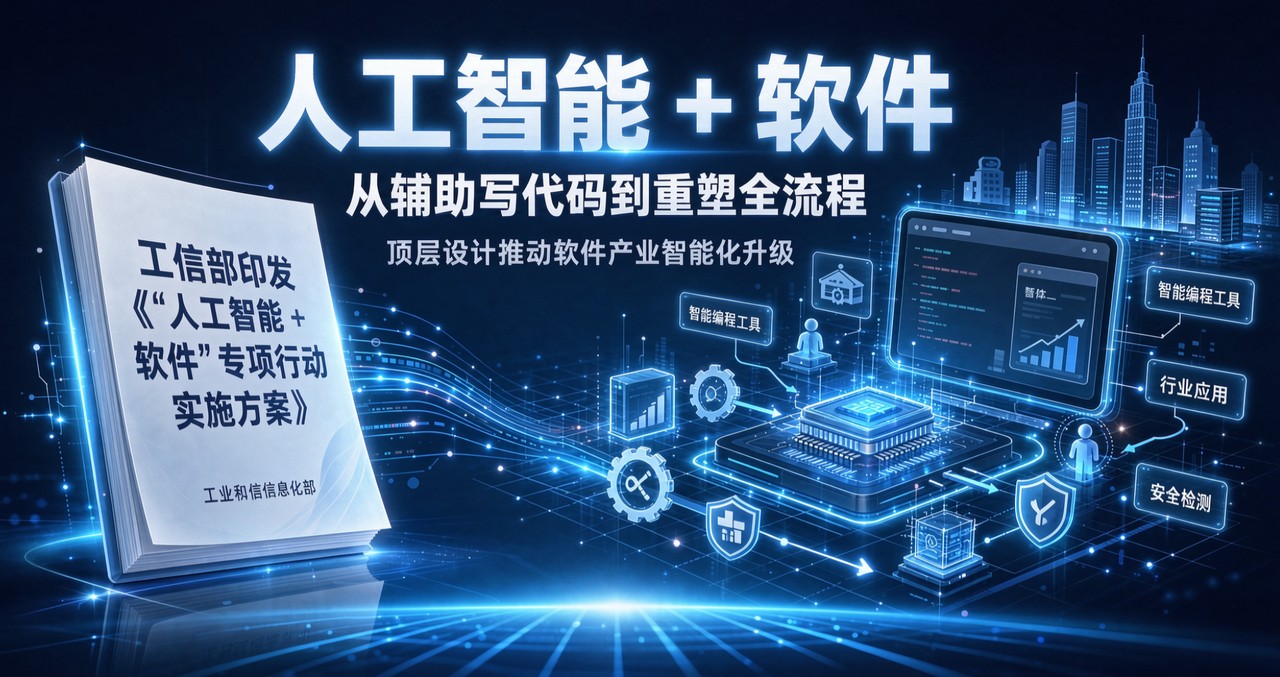工信部印发《"人工智能 + 软件" 专项行动实施方案》