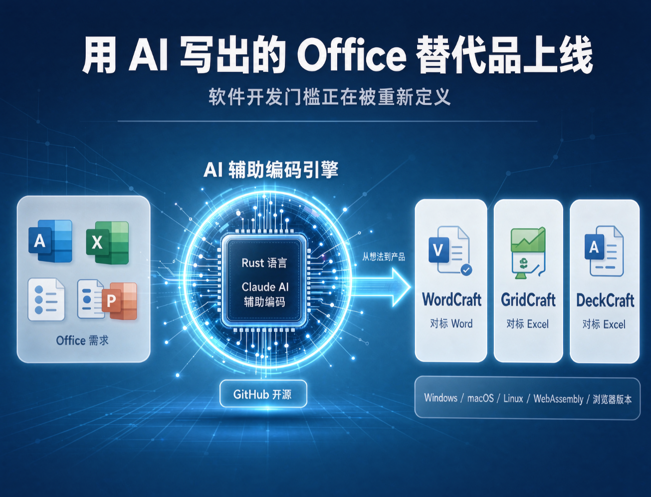 用 AI 写出的 Office 替代品上线：软件开发门槛正在被重新定义